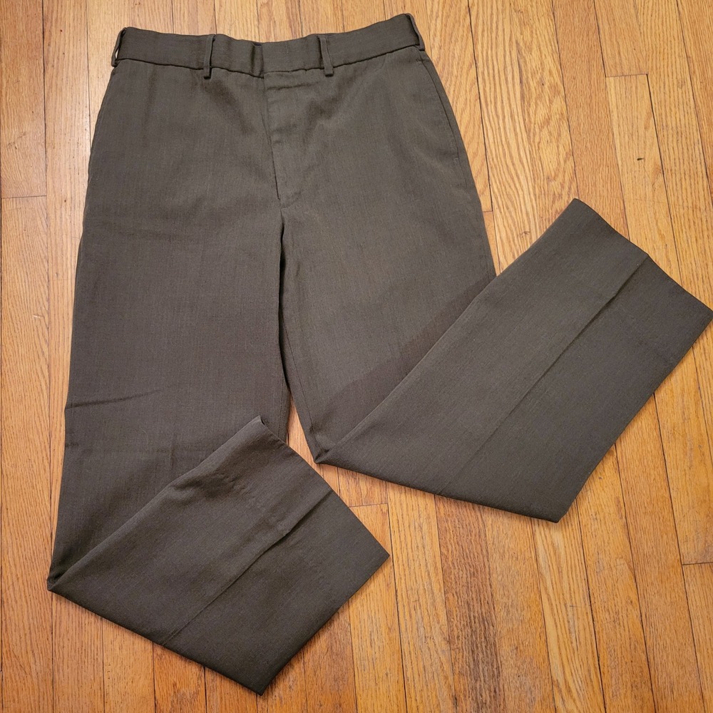 DSCP USMC Marine‎ Green Poly Wool Gabardine Dress Trousers 34R Bremen Bowdon